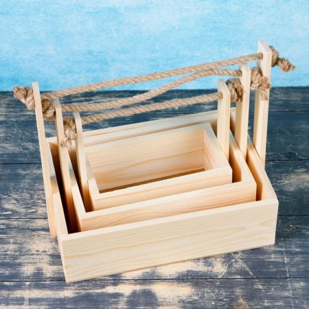 A set of Kashpo wooden gift elegant "Classic", 3 in 1, handle handle Gate beautifully-1