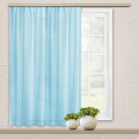 Witerra curtain for the kitchen 140x145cm, blue, veil, PE100%