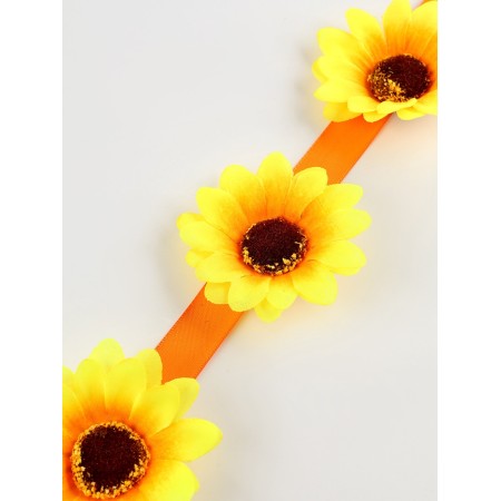 Carnival set "Clear Sun": rim, belt, ribbons, yellow-orange-7
