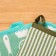 Set of shade, mittens+grabbit green strip/kitchen, 100%PE, mobbled 200 g/m