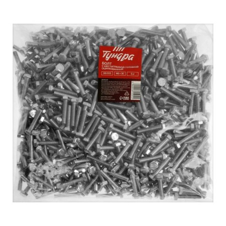 Krep tundra bolt, with a hexagonal head, galvanized, Din933, M6x30 mm, 5 kg-3