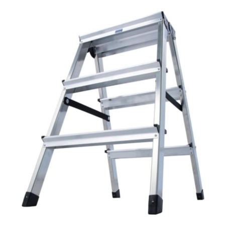 Strenger Krause Monto Dopplo, double -sided, working height up to 2.45 m, 3 steps, black