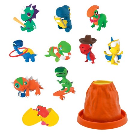 Collectible figurine-scurry dinosaur Crazy Dino Volcano, in volcano, mix