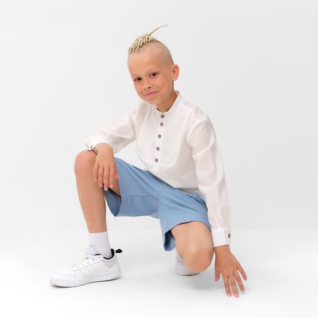 Shirt for a boy minku color white, height 134-8