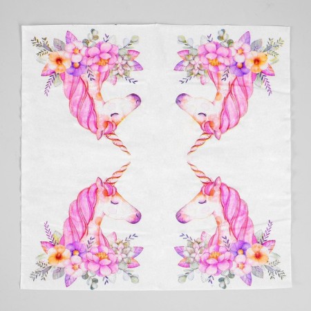 Paper Napkins "Beautiful Unicorn", set of 20 pcs., 33x33 cm-1