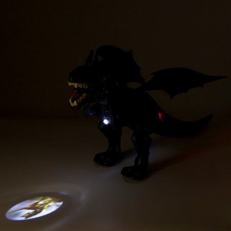 The dragon is radio -controlled, breathes steam, light and sound effects, works from batteries-7