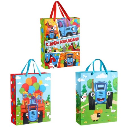 Set of gift packages Blue Tractor-1