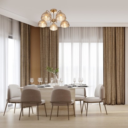 Ceiling lamp 5x40W E27, size 55x55x24 cm-4