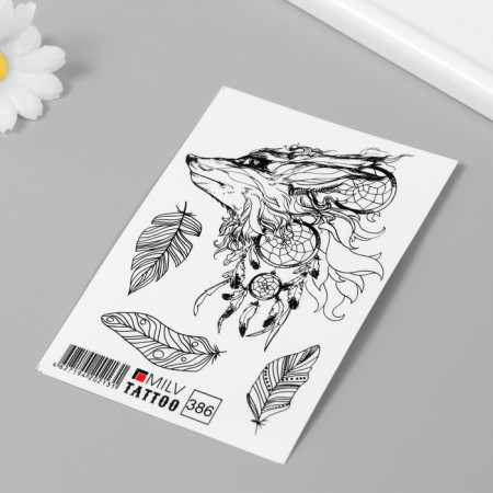 Tattoo on the body "Fox" 10x15 cm-1