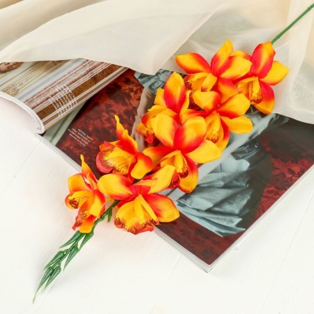 Artificial flowers "Cambria" 9x71 cm, orange