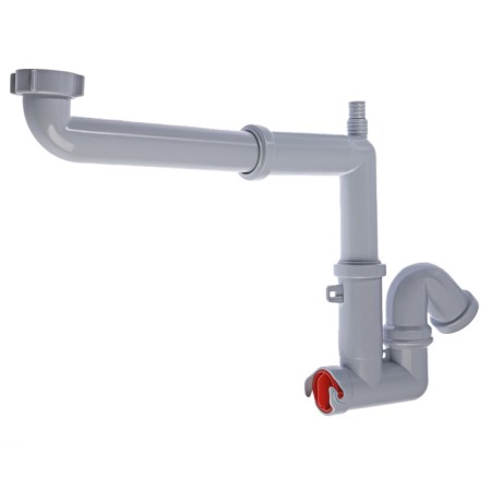 Siphon for the Any Plast shell F5320, 1 1/4 "x 40 mm, without release, displaced, discharge-1