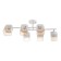 Camelia chandelier 6he27 40W white-gold 70x47x27 cm Bayerlux