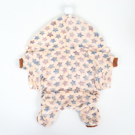 Assumes "Stars" with a hood, size 2xl (DS 45 cm, Osh 45 cm, og 55 cm), beige-9