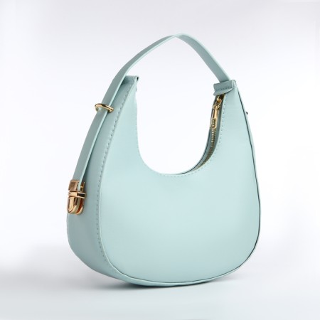 Bag Women's Baget with a zipper, blue color-2