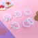 Hair gum "Tenderness" (set 6 pcs) heart, 2 cm, white