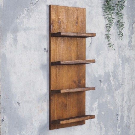 Wooden shelf for 4 bottles, 73x30x12 cm-1