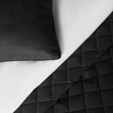 Cover with pillowcases "Kim", size 230x250 cm, black color-3