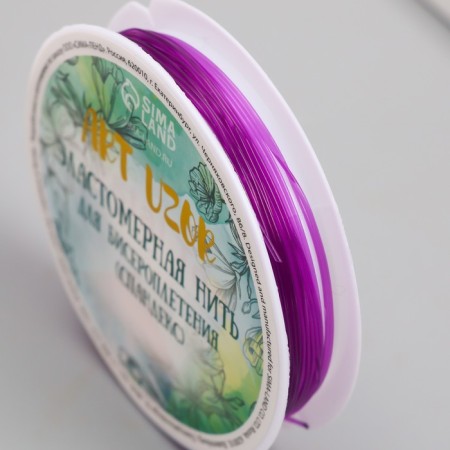 Elastomeric thread for beadwork (PPandex) 5 meters, section 0.8 mm color mix-2