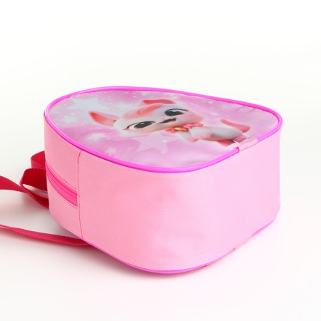 Baby backpack 21*9*23, lightning department, cat in roses of stars, pink-3