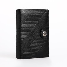 Male purse on Magnet, 3 in 1, for bills, auto documents and passports, black color