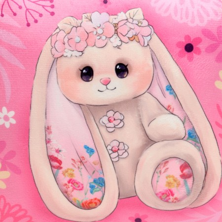 Baby backpack for the girl "Cute Bunny"-2