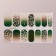Flood strips for manicure, 14 pcs, green color