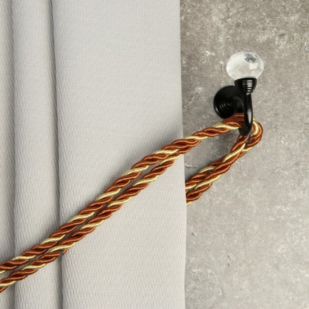 Hook for curtains KS007 CAPPIO, one -rod, black color, 2 pcs-4