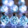 Garland “thread” 1.6 m with nozzles “turquoise balls”, IP20, silver thread, 15 LED, white glow, AAX2