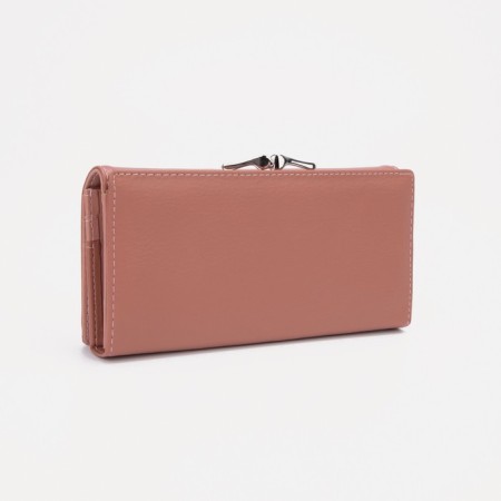 Women's wallet on magnets, pink color-1