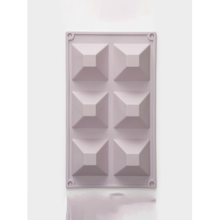 Baking uniform “Pyramid”, silicone, 6 cells, 29.5 × 17.2 × 4 cm, lilac-6