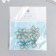 Decor for creativity plastic "Crystal flower" Blue 3x3 cm