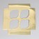 Capcake box, confectionery packaging with a window, 4 champagne cells, 16 x 16 x 10 cm