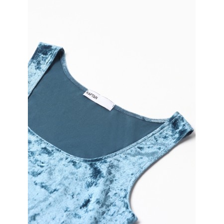 TOP female KAFTAN VELVET 40-42, blue-10