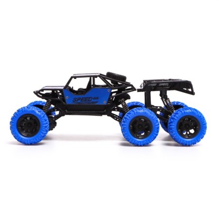 Radio -controlled jeep 6x6, 1:18, works on the battery, the color is blue-1