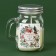 New Year's candle in a jar with a handle "time of magic", the aroma of cherry