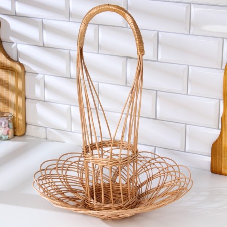Basket for champagne and fruits, 29 × 43 cm, willow-1