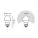 LED LED ELEMENTARY 6W ball 6500K cold. Bel. E27 470lm Gauss 53236