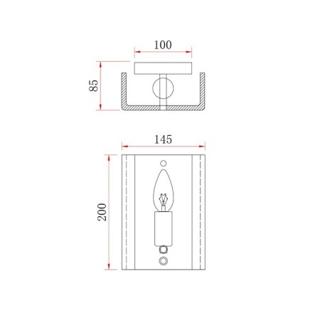 Wall lamp (sconces) Fresco, 1xe14, color brass-2