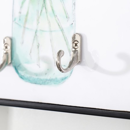 Decorative hooks 2 hooks "Sunflower in a glass jar" 19x24 cm-2