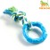 Chewing toy with a rope "piece of the sun", 8 cm, blue