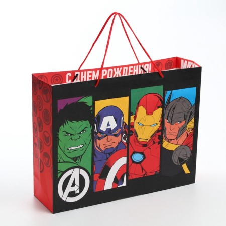 Package Gift Craft "Happy Birthday" 40x31x11.5 cm, Avengers-1