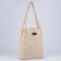 Shopper without fastening, beige color