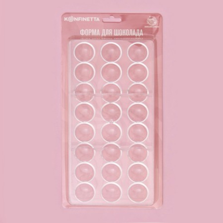 Konfinetta Chocolate Form "Smesfera", 27.5 × 13.5 cm, 24 cells (3 × 3 cm)-5