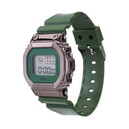 Watch of Electronic Sport, silicone strap, green-2
