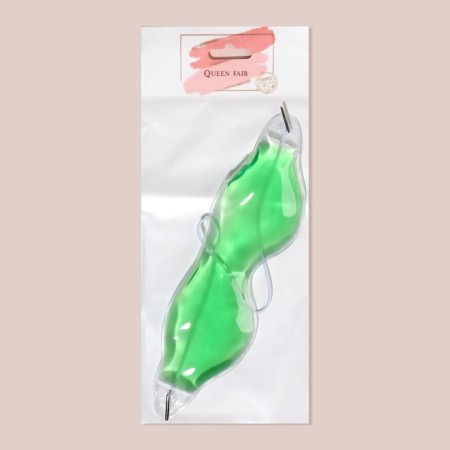 Gel mask for the eyes, 18.5 × 5 cm, green color-4