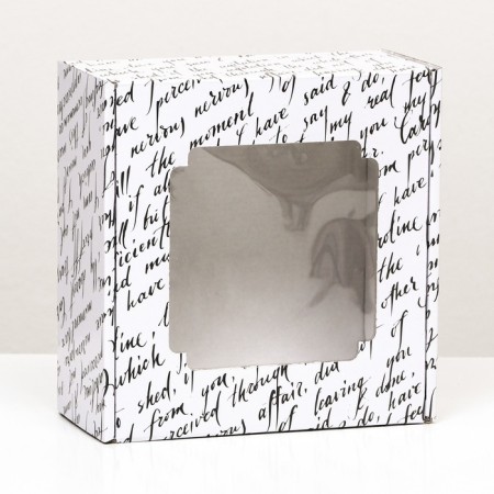 Self -charged box, with a window, "Letter" 19 x 19 x 9 cm-1