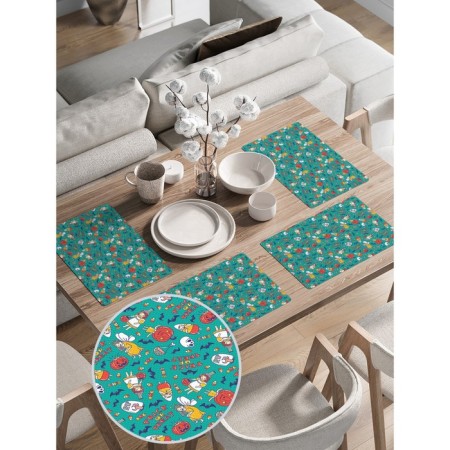 Set of napkins for setting the table "Party Halloween", rectangular, rounded edges, size 30x46 cm, 4 pcs-1