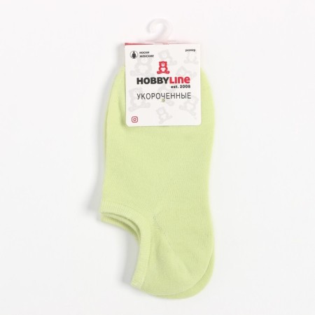 Women's socks shortened, light green color, size 36-40-4