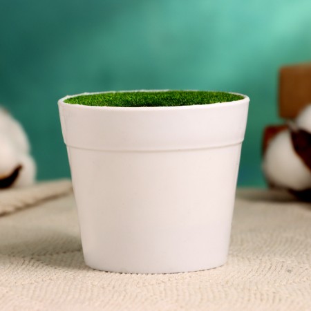 Floristic Kashpo "Trapezius" white, 7.5x7.5x6.5cm-1