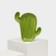 Ceramic Cactus plate, 20x18 cm, green, 1 variety, Iran